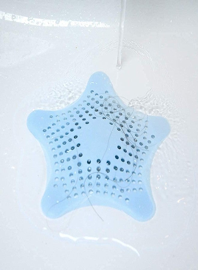 NVF Silicon Sink Basin Strainer Stopper for Kitchen, Bathroom - Star Shaped Shower Drain Strainers, Hair Catcher with Suction Cups for Waste Filter (4) - Image 3